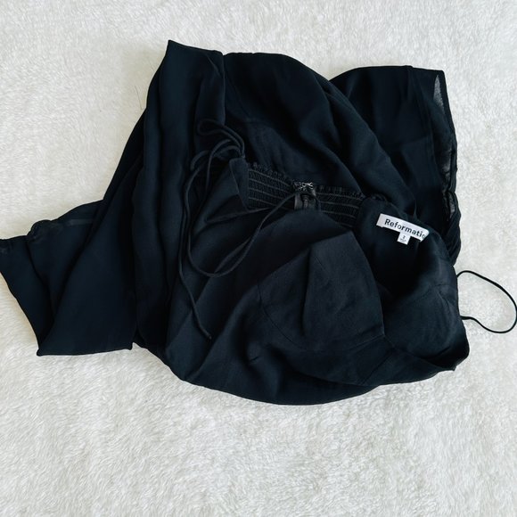 Reformation Kourtney Dress | Black 🎉SALE🎀 NEW - Picture 7 of 13